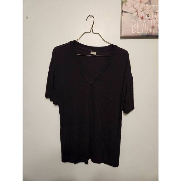 Soma Intimates Size S Black Oversized V-NECK T-Shirt Soft - Picture 1 of 5
